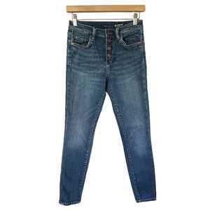 Blank NYC High-Rise Skinny Button Fly Denim Jeans Womens SIZE 26 Medium Wash